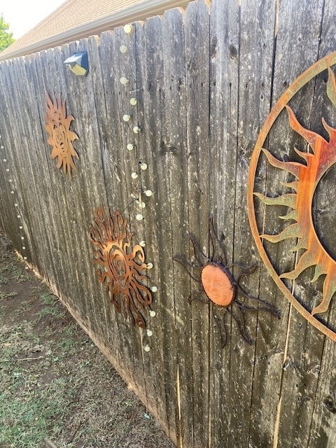 Weathered fence before repair